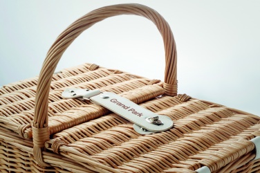 Logotrade promotional merchandise photo of: Wicker picnic basket 4 people