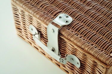 Logo trade advertising products picture of: Wicker picnic basket 4 people