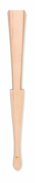 Logo trade corporate gift photo of: Wood hand fan with cork fabric