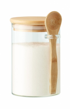 Logo trade promotional giveaways picture of: Glass jar with spoon 600 ml