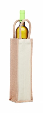 Logotrade promotional gift picture of: Jute wine bag for one bottle