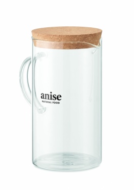 Borosilicate glass decanter 1L with logo – detail view 6