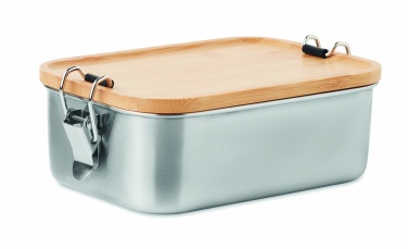 Stainless steel lunch box 750ml, Wood, colour variant