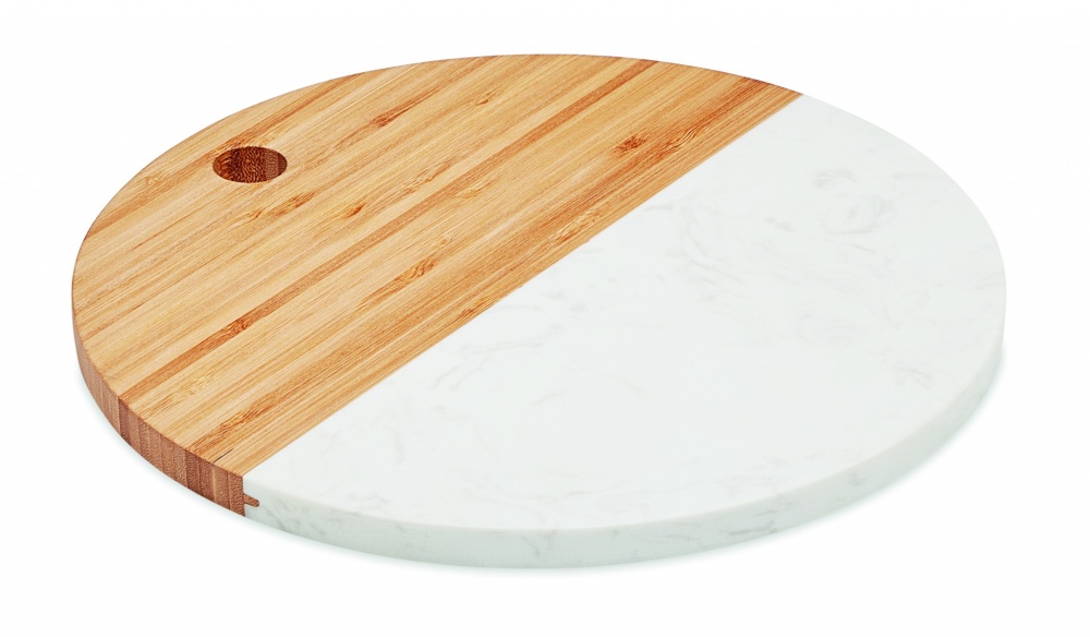 Logo trade promotional giveaways picture of: Marble/ bamboo serving board