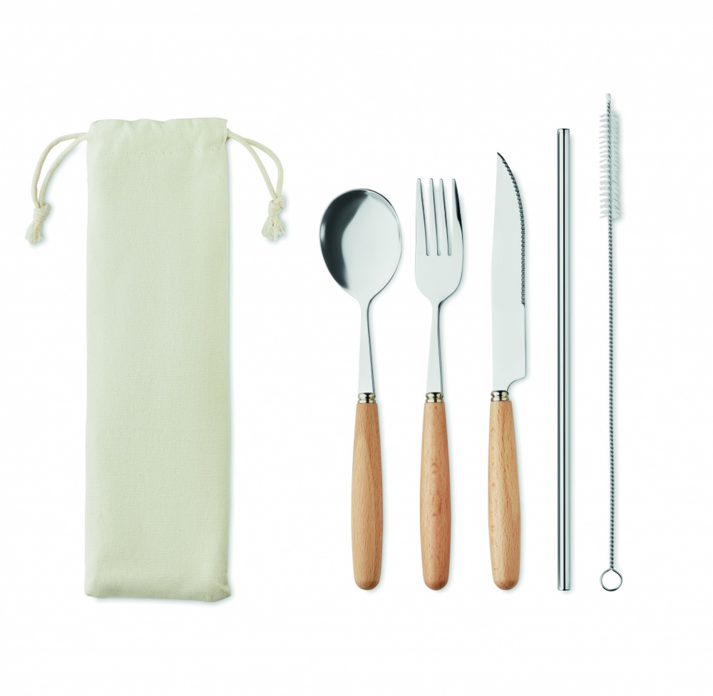 Logo trade promotional giveaway photo of: Cutlery set stainless steel