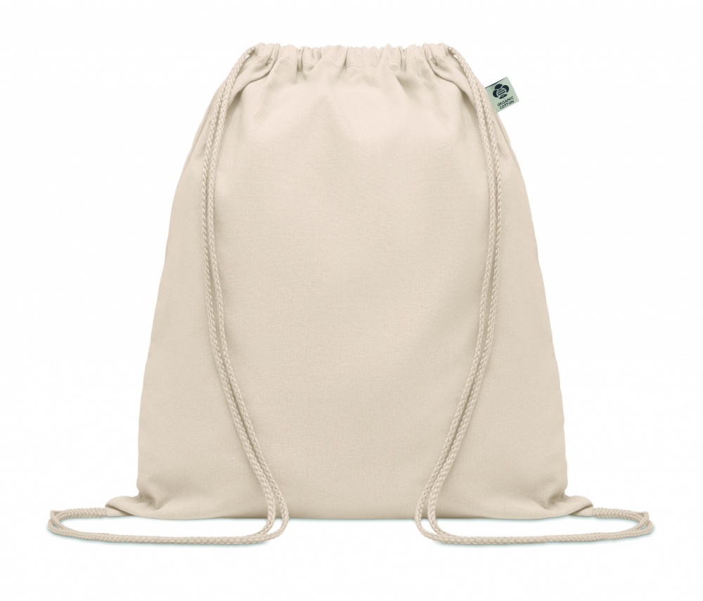 Logo trade promotional item photo of: Organic cotton drawstring bag