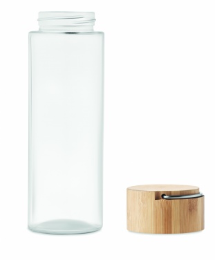 Glass bottle with bamboo lid 500 ml – detail view 2
