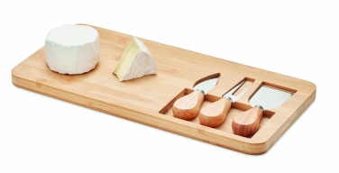 Logo trade promotional products image of: Bamboo Cheese board set Leipzig