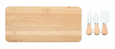 Logotrade promotional product picture of: Bamboo Cheese board set Leipzig
