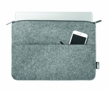 Logo trade advertising product photo of: RPET felt zipped laptop bag