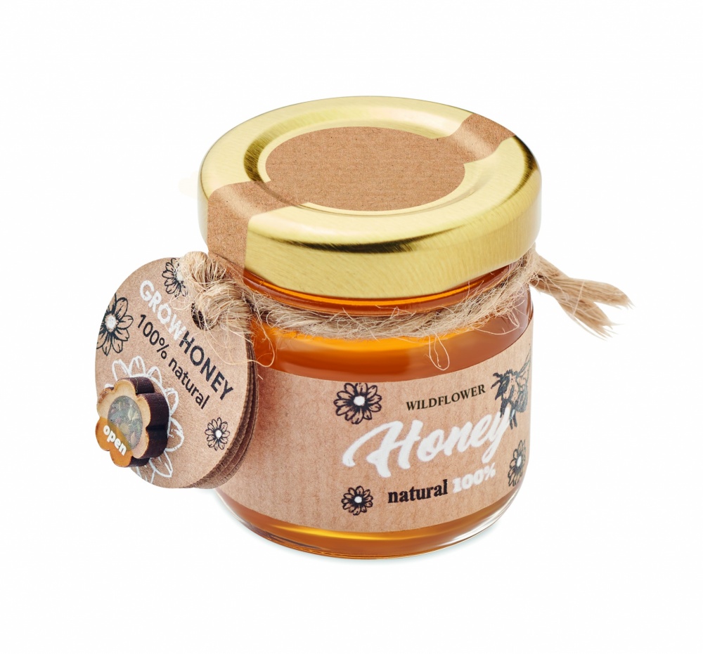 Logotrade advertising products photo of: Wildflower honey jar 50 gr