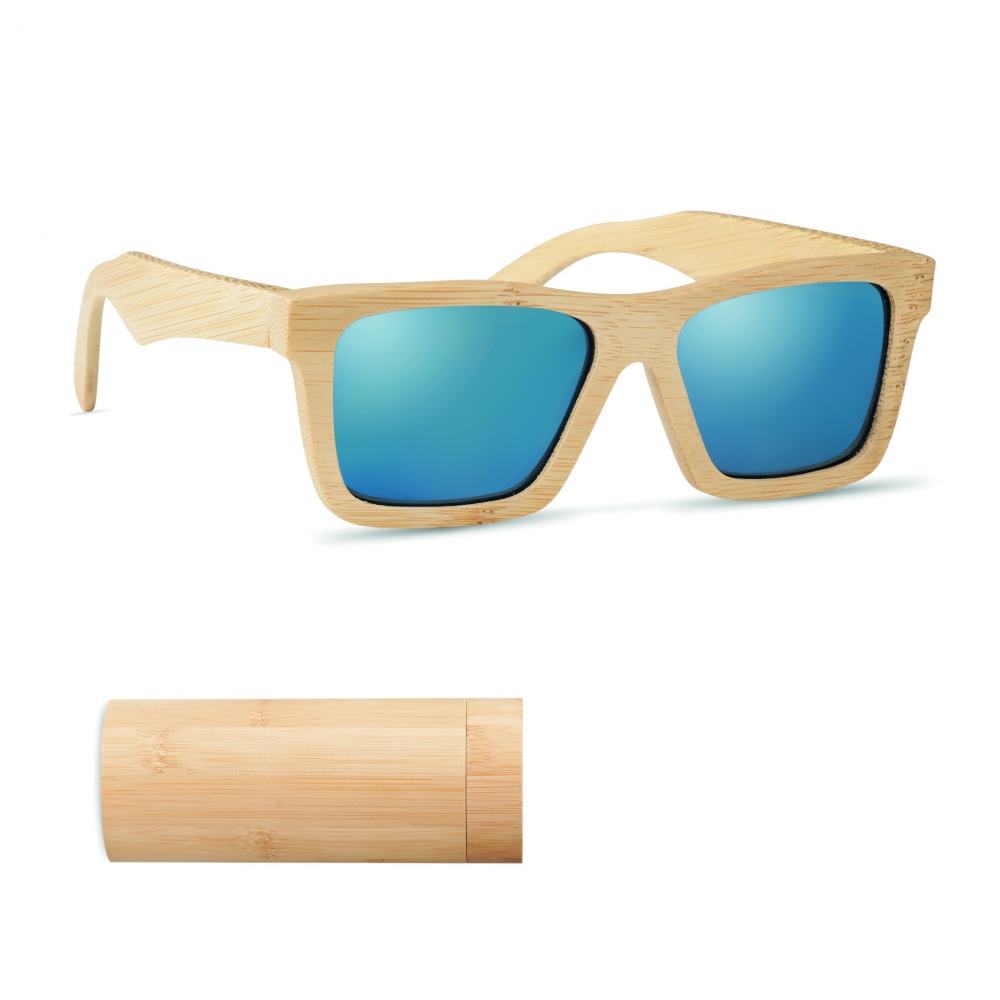 Logotrade promotional merchandise photo of: Sunglasses and case in bamboo KEILA