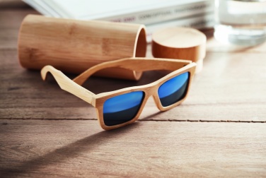 Logotrade promotional merchandise picture of: Sunglasses and case in bamboo KEILA
