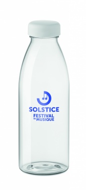 RPET bottle 500 ml with logo, Transparent – detail view 5
