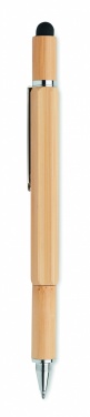 Logo trade promotional item photo of: Spirit level pen in bamboo