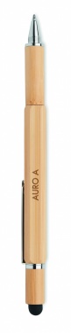 Logotrade promotional merchandise image of: Spirit level pen in bamboo