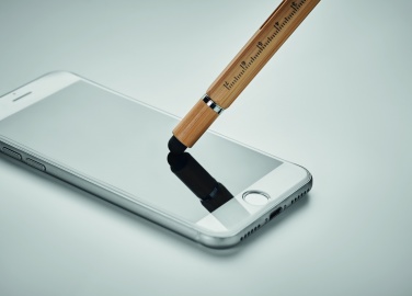 Logotrade advertising product picture of: Spirit level pen in bamboo
