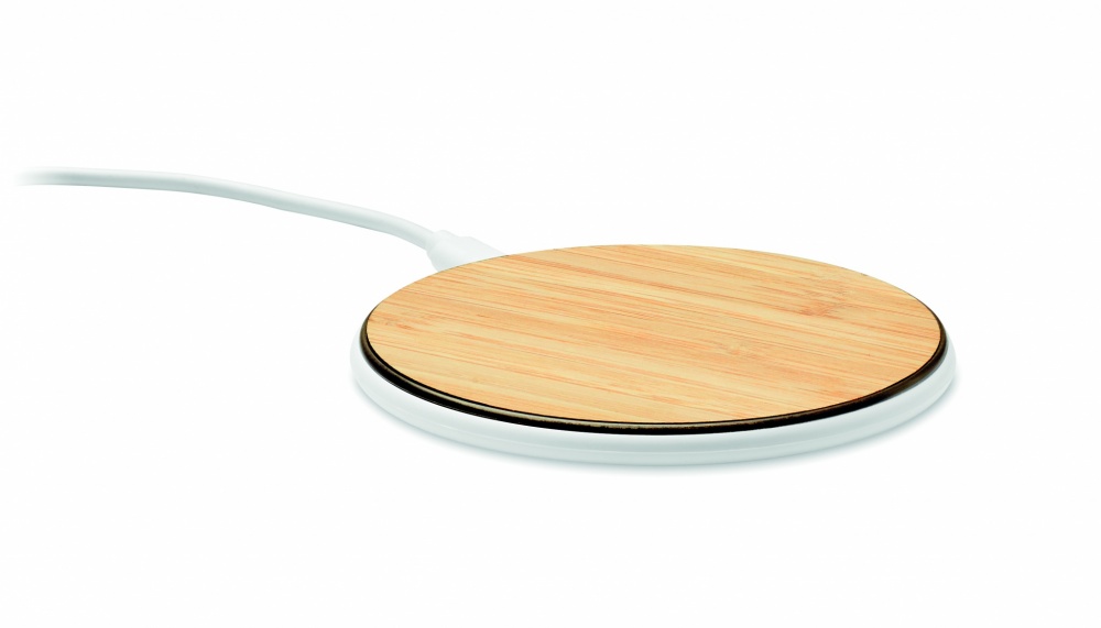 Logotrade promotional gift picture of: Bamboo wireless charger 10W
