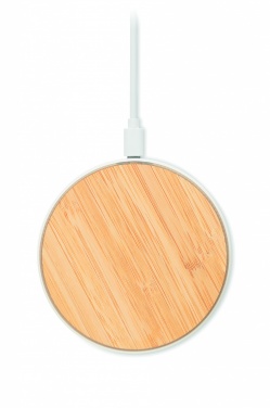 Logotrade promotional product image of: Bamboo wireless charger 10W