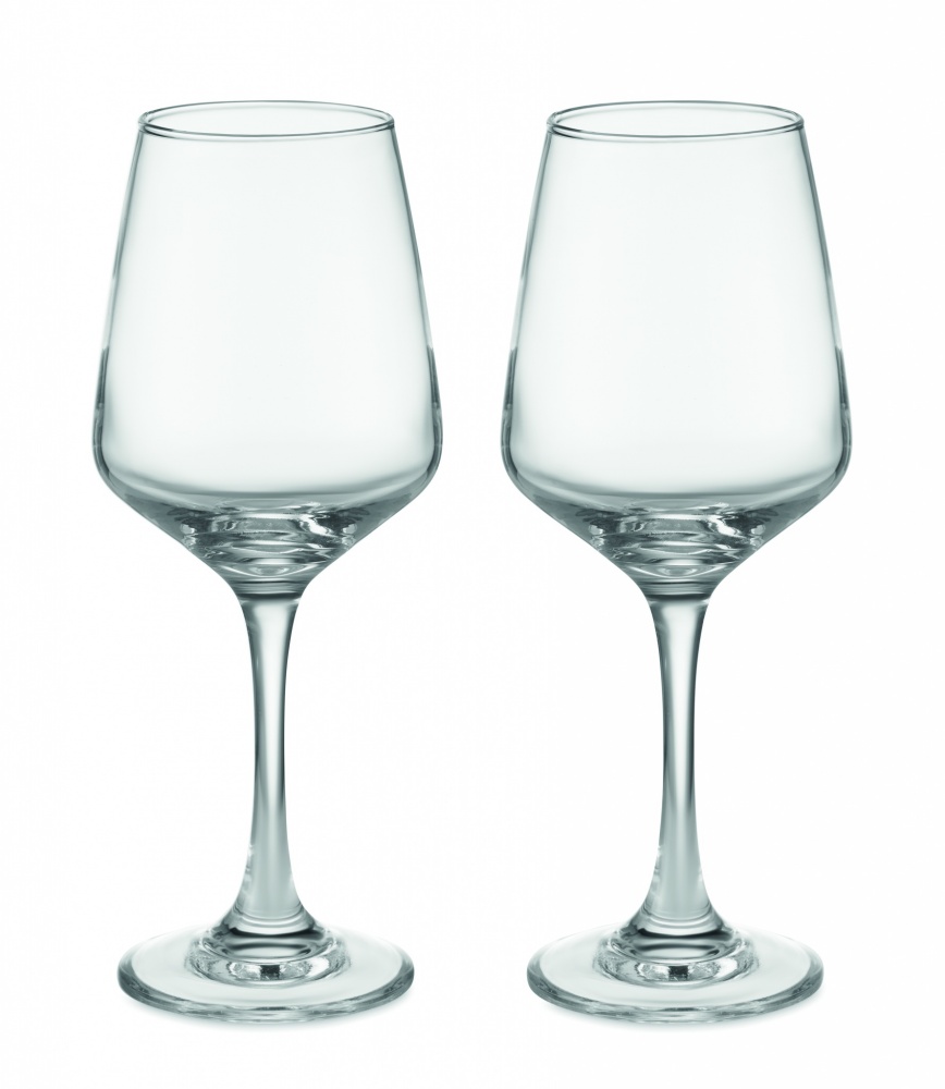 Logo trade promotional products image of: Set of 2 wine glasses