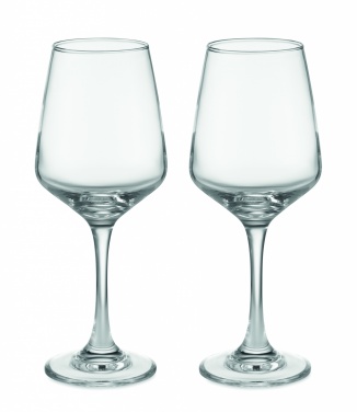 Set of 2 wine glasses, Transparent, colour variant
