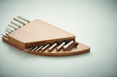 Logotrade promotional merchandise image of: Hex key set in bamboo
