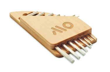 Logotrade advertising product image of: Hex key set in bamboo