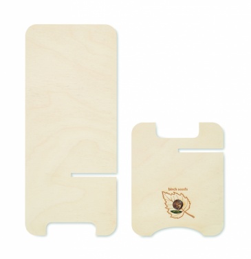 Logotrade promotional merchandise image of: Birch Wood phone stand