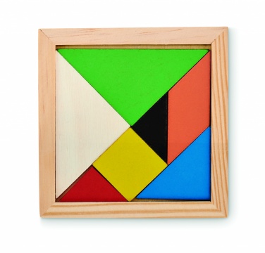 Logo trade promotional product photo of: Tangram puzzle in wood