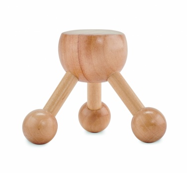 Logo trade corporate gifts image of: Hand held massager in wood
