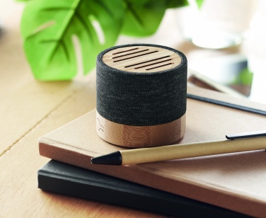 Logotrade business gifts photo of: Bamboo RPET wireless speaker