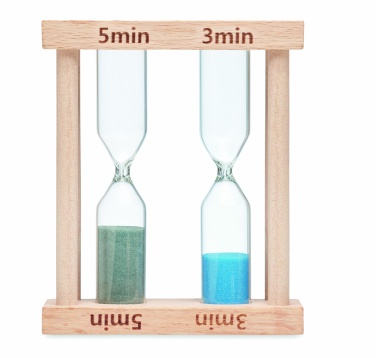 Logotrade corporate gifts photo of: Set of 2 wooden sand timers