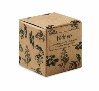Logo trade promotional merchandise picture of: Herb seed bomb in carton box