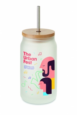 Logo trade corporate gifts picture of: Sublimation mason jar 400 ml