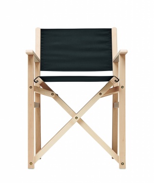 Logo trade promotional giveaways image of: Foldable wooden beach chair