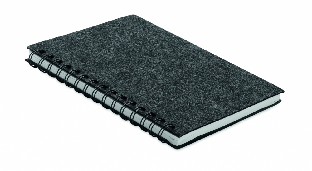 Logotrade corporate gift image of: A5 RPET felt cover notebook