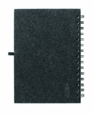 Logo trade promotional products picture of: A5 RPET felt cover notebook