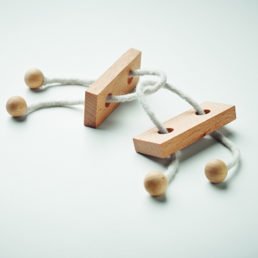 Logo trade promotional gifts image of: Wooden brain teaser rectangle