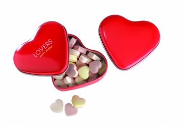 Logotrade promotional products photo of: Heart tin box with candies