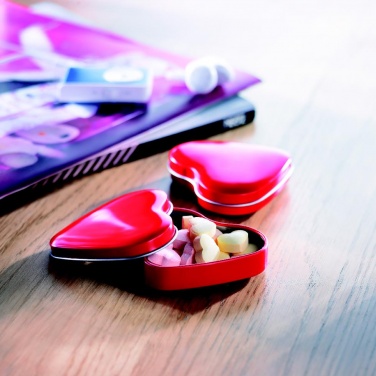 Logotrade business gift image of: Heart tin box with candies