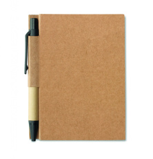 Recycled notebook with pen