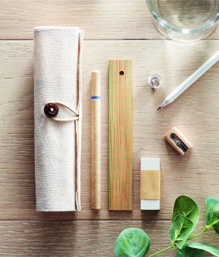 Logotrade business gift image of: Stationary set in cotton pouch