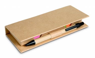 Logotrade promotional gift picture of: Sticky memo set recycked w/pen