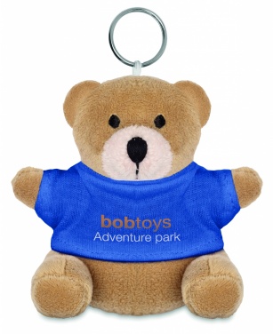 Logo trade promotional merchandise image of: Teddy bear key ring FINLAND