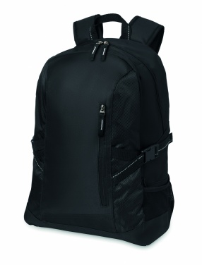 Logo trade promotional giveaway photo of: Polyester laptop backpack