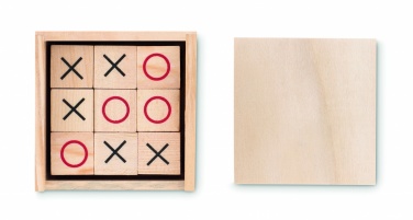 Logo trade promotional merchandise image of: Wooden tic tac toe