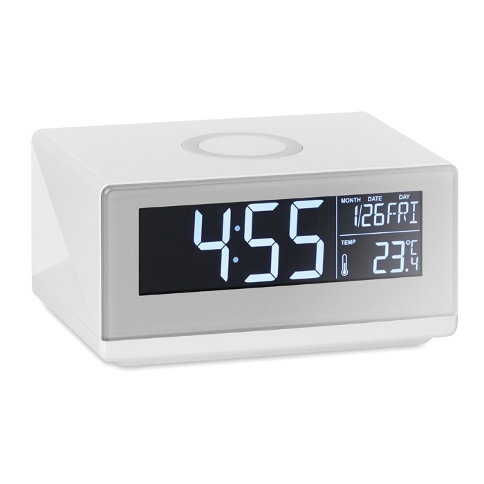 Logotrade promotional gift image of: LED clock & wireless charger5W