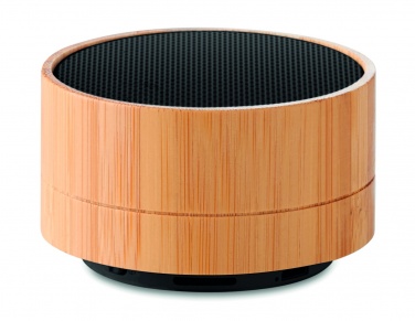 Logo trade promotional gifts picture of: 3W Bamboo wireless speaker