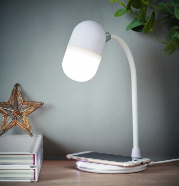 Logo trade corporate gift photo of: Wireless charging lamp speaker