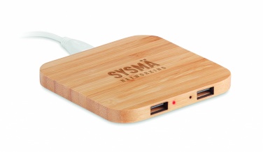 Logotrade promotional items photo of: Bamboo wireless charge pad 5W